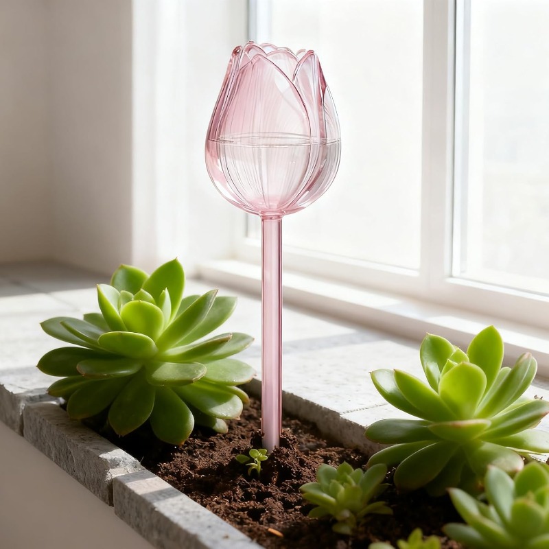 Pink Tulip Plant Watering Ball - Plant Sensor 评论和价格