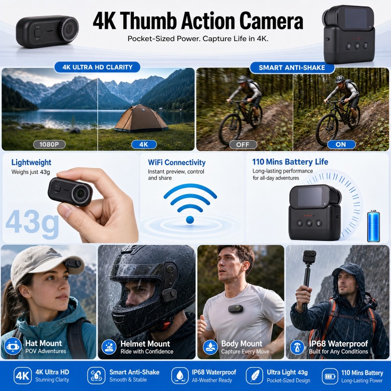 APEX Action 4K Camera  Mini PO - Garden Camera 评论和价格